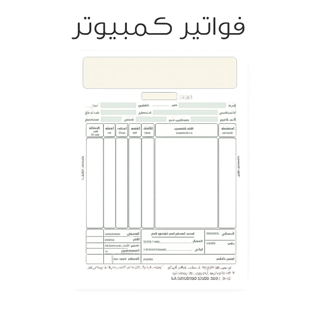 فاتورة كمبيوتر من خدمات شركة مطابع الأمل الحديثة في السعودية